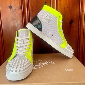 Christian Louboutin Lou Spikes orlato Flat Clf/Resille EU 42 US 9-9.5